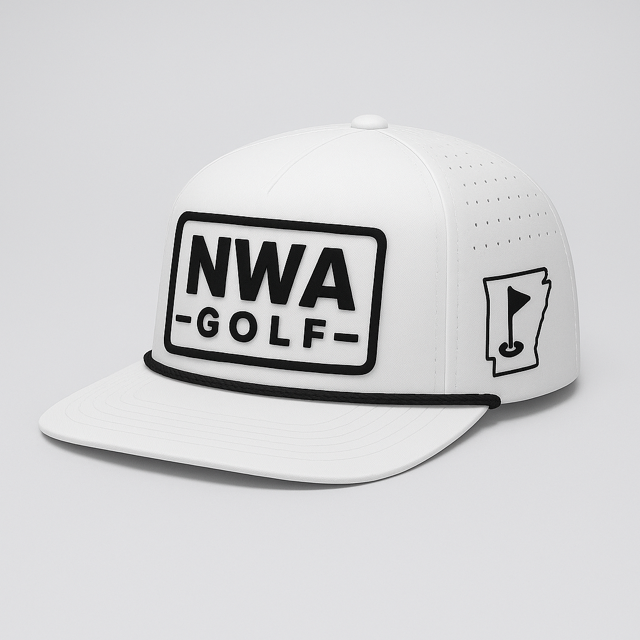 NWA Golf – Classic Rope Hat – White & Black